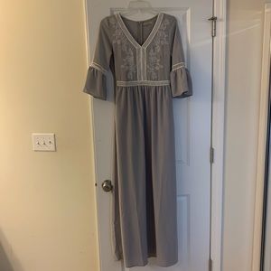 Boho grey maxi dress